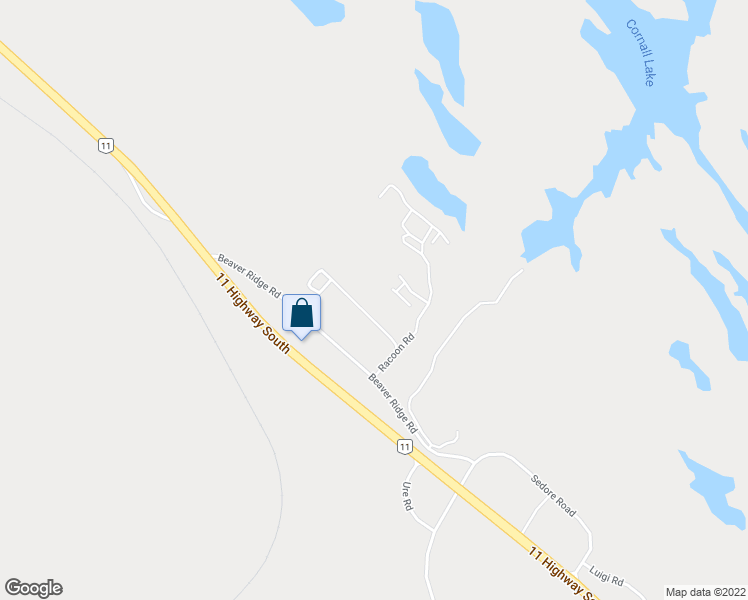 map of restaurants, bars, coffee shops, grocery stores, and more near 1007 Racoon Road in Gravenhurst