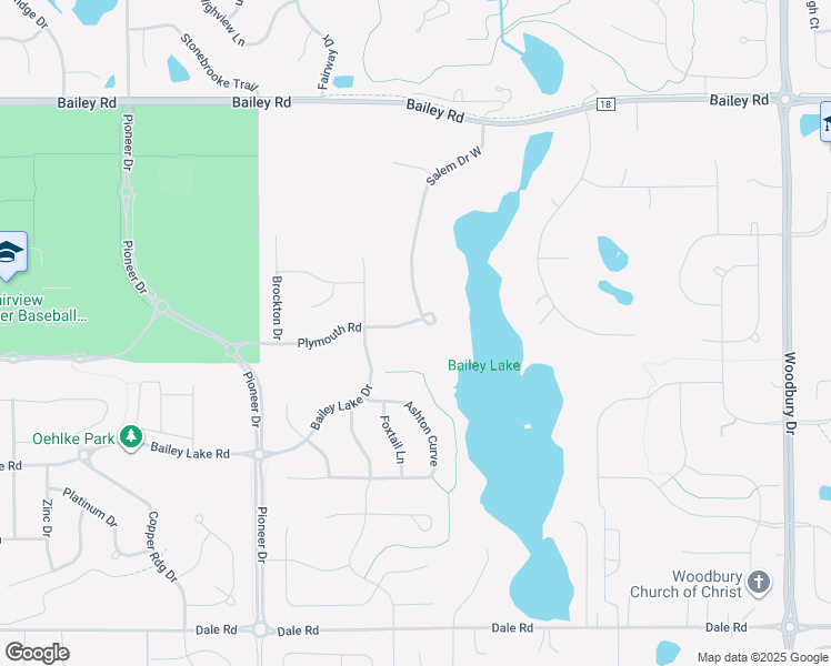 map of restaurants, bars, coffee shops, grocery stores, and more near 9267 Plymouth Road in Woodbury