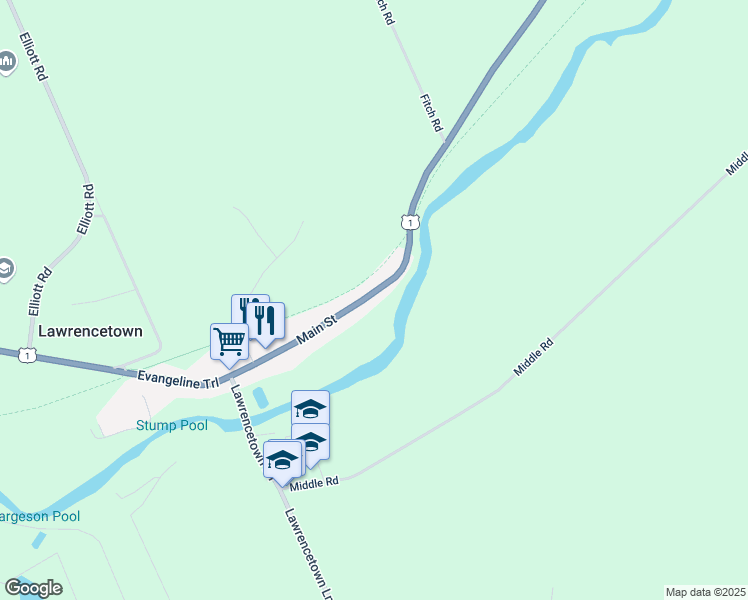 map of restaurants, bars, coffee shops, grocery stores, and more near 386 Main Street in Lawrencetown