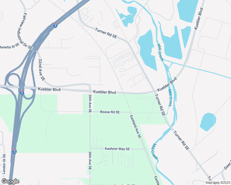 map of restaurants, bars, coffee shops, grocery stores, and more near Kuebler Boulevard in Salem