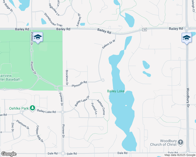 map of restaurants, bars, coffee shops, grocery stores, and more near 9267 Plymouth Road in Woodbury