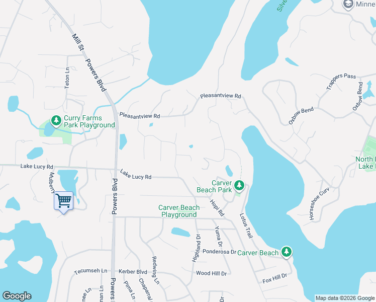 map of restaurants, bars, coffee shops, grocery stores, and more near 880 Vineland Court in Chanhassen