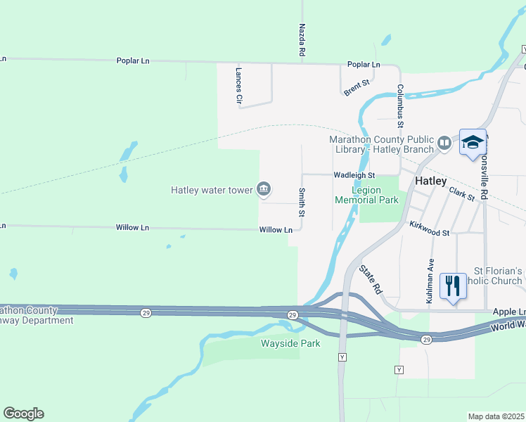 map of restaurants, bars, coffee shops, grocery stores, and more near 209 Washington St in Hatley