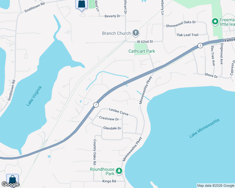 map of restaurants, bars, coffee shops, grocery stores, and more near 3931 Linden Circle in Excelsior