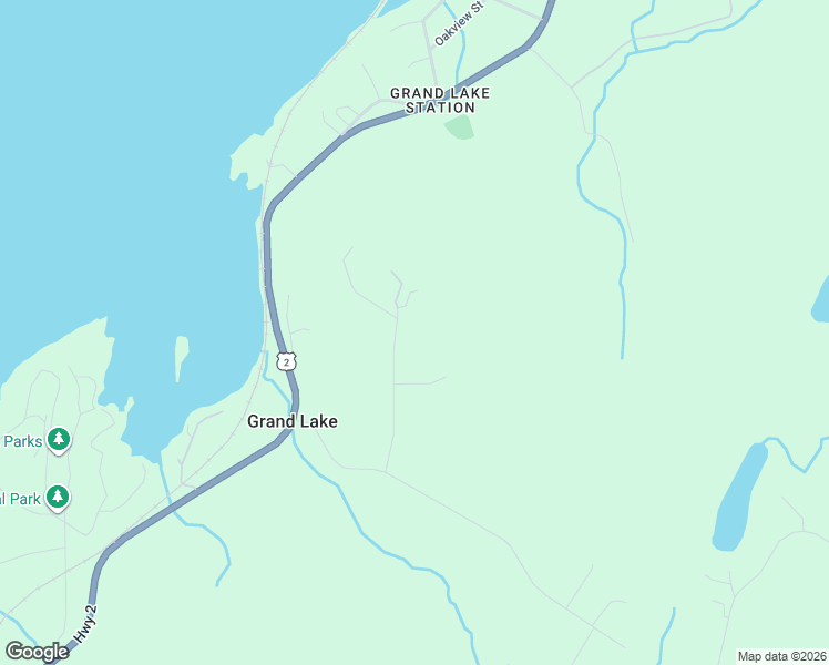 map of restaurants, bars, coffee shops, grocery stores, and more near 165 Grand Lake Drive in Grand Lake