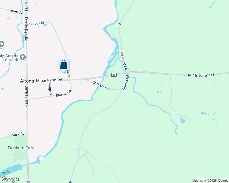 map of restaurants, bars, coffee shops, grocery stores, and more near 1-9 Old State Road in Altona