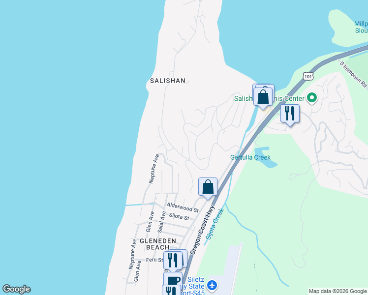 map of restaurants, bars, coffee shops, grocery stores, and more near 1-45 West Bay Point Road in Lincoln Beach