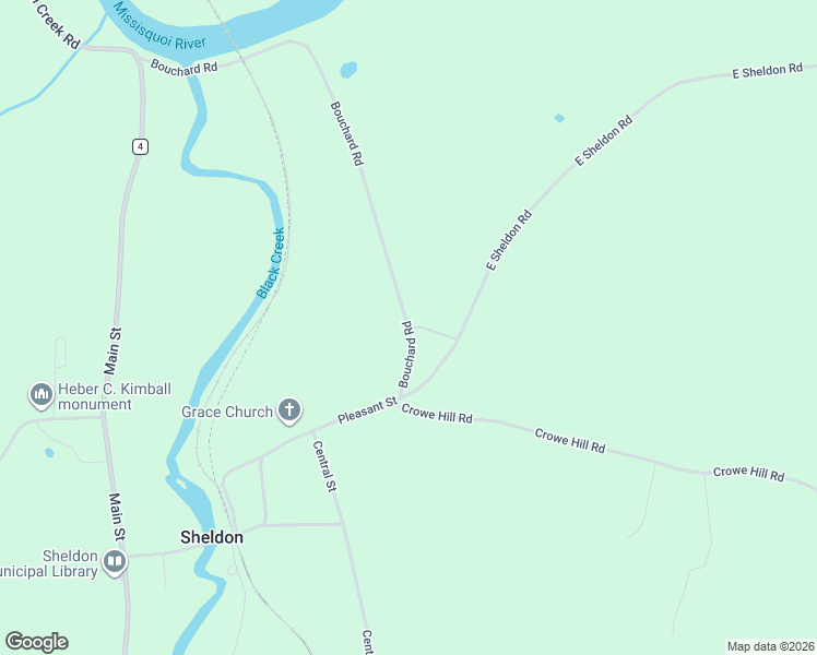 map of restaurants, bars, coffee shops, grocery stores, and more near 134 Bouchard Road in Sheldon