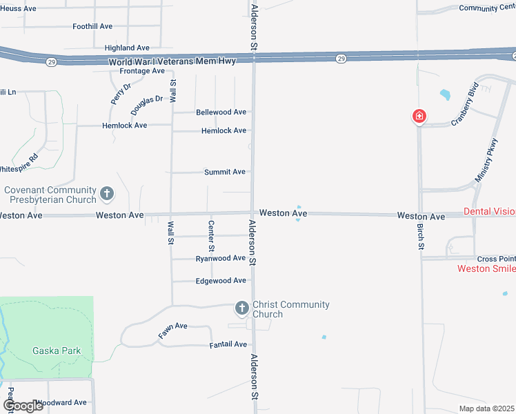map of restaurants, bars, coffee shops, grocery stores, and more near 2502 Weston Ave in Schofield
