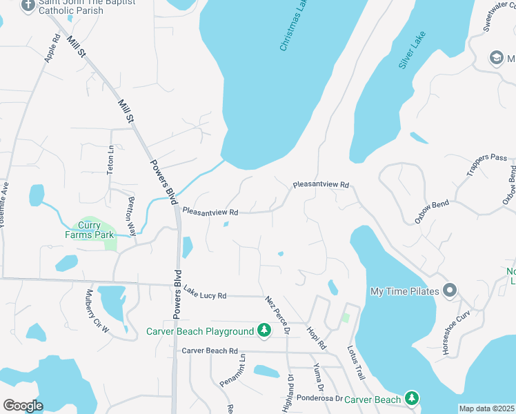 map of restaurants, bars, coffee shops, grocery stores, and more near 890 Pleasantview Road in Chanhassen