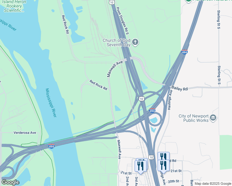 map of restaurants, bars, coffee shops, grocery stores, and more near 3000 Maxwell Avenue in Newport