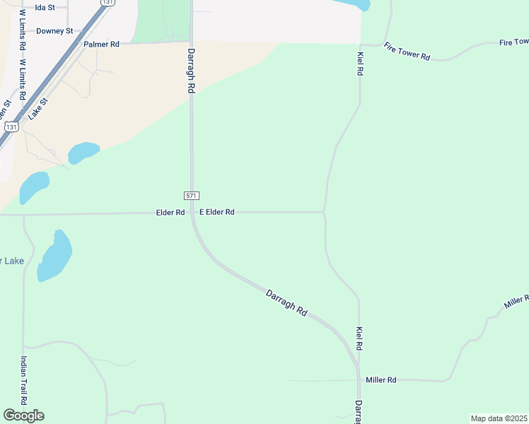 map of restaurants, bars, coffee shops, grocery stores, and more near East Elder Road in Antrim County