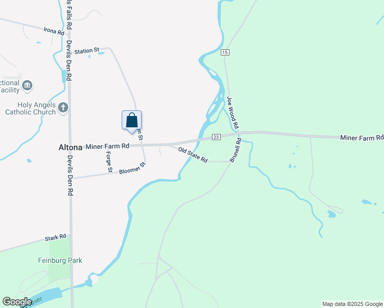 map of restaurants, bars, coffee shops, grocery stores, and more near 1 Old State Road in Altona