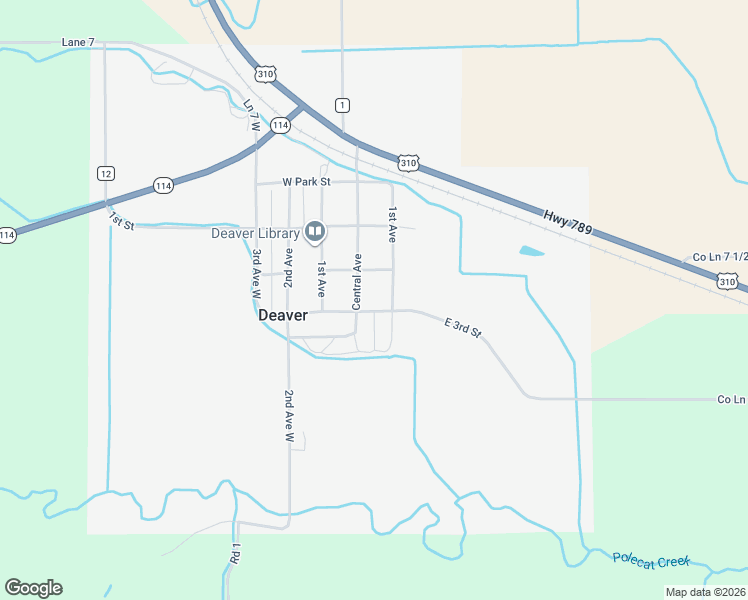map of restaurants, bars, coffee shops, grocery stores, and more near 219 Central Avenue in Deaver