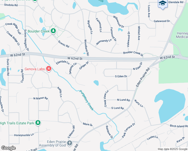 map of restaurants, bars, coffee shops, grocery stores, and more near 6278 Mallory Lane in Eden Prairie