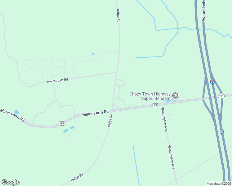 map of restaurants, bars, coffee shops, grocery stores, and more near 692 Ridge Road in Chazy