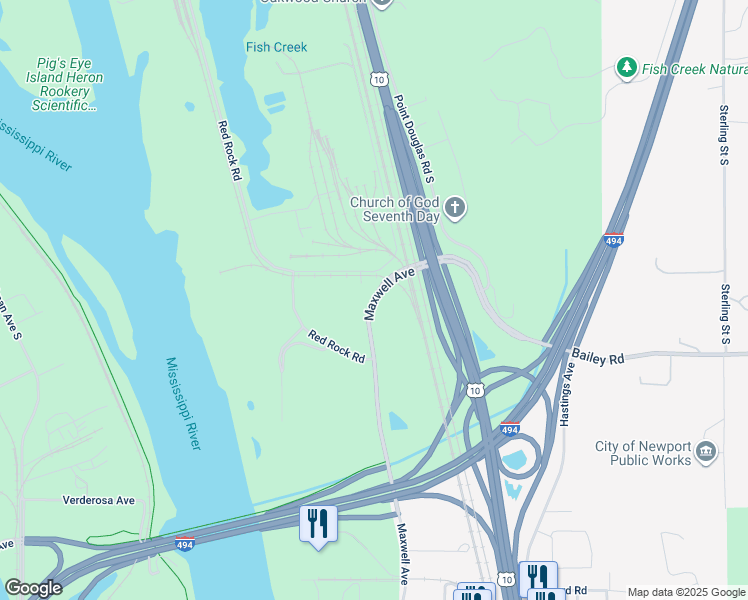 map of restaurants, bars, coffee shops, grocery stores, and more near 3000 Maxwell Avenue in Newport