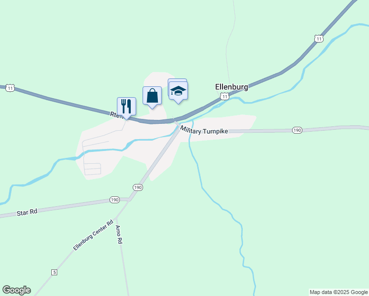 map of restaurants, bars, coffee shops, grocery stores, and more near 6623 Military Turnpike in Ellenburg Center