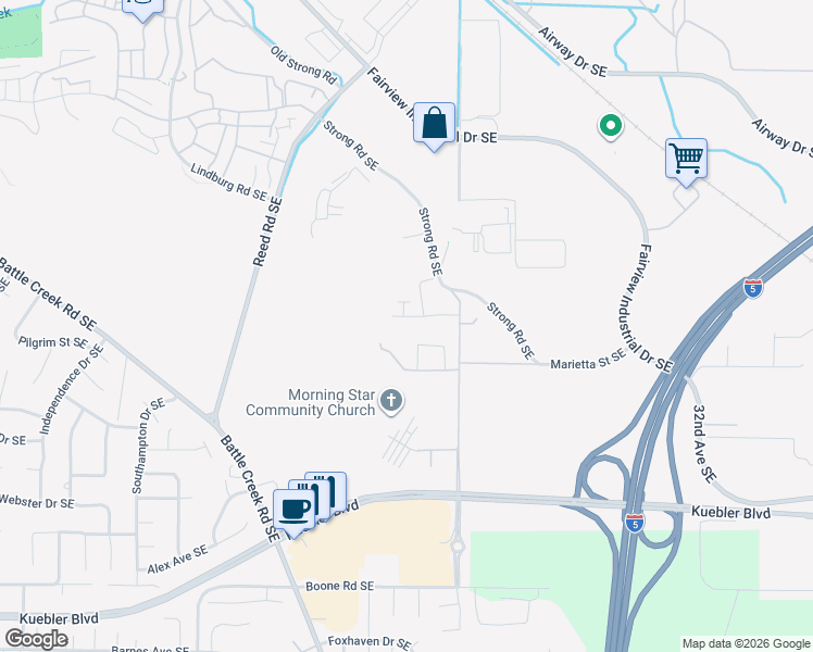 map of restaurants, bars, coffee shops, grocery stores, and more near 4455 27th Avenue Southeast in Salem