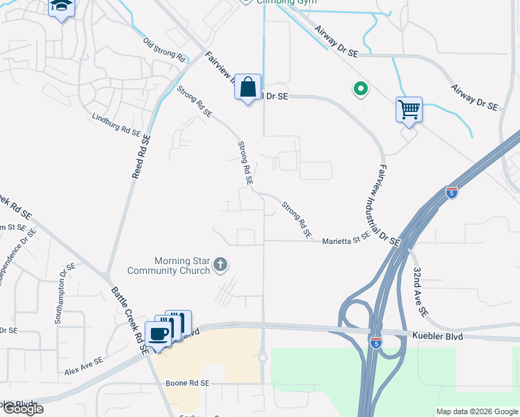 map of restaurants, bars, coffee shops, grocery stores, and more near 2690 Mount Saint Helens Avenue Southeast in Salem