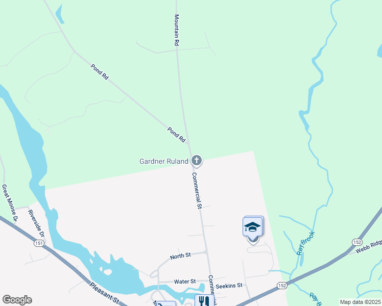 map of restaurants, bars, coffee shops, grocery stores, and more near 216 Mountain Road in Saint Albans
