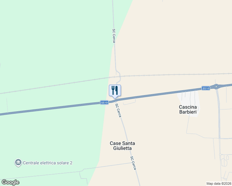 map of restaurants, bars, coffee shops, grocery stores, and more near 7 Strada Comunale Cerca in Torre Garofoli