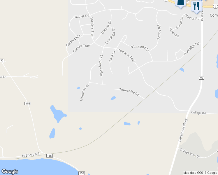 map of restaurants, bars, coffee shops, grocery stores, and more near 9331 Partridge Road in Minnetrista