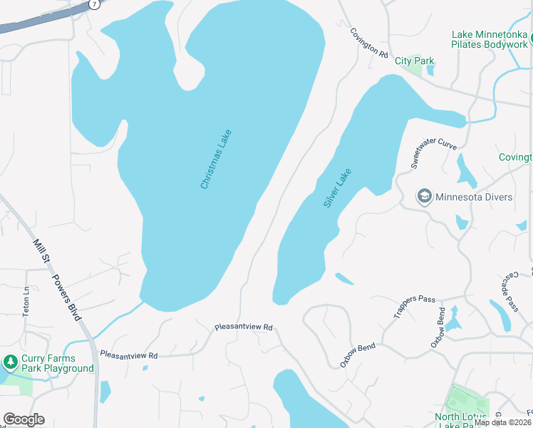 map of restaurants, bars, coffee shops, grocery stores, and more near 6060 Ridge Road in Excelsior