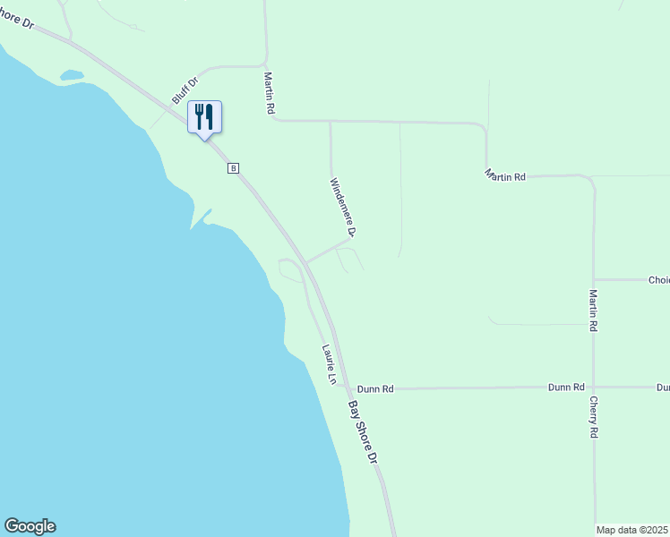 map of restaurants, bars, coffee shops, grocery stores, and more near 4607 Bay Shore Heights Circle in Sturgeon Bay
