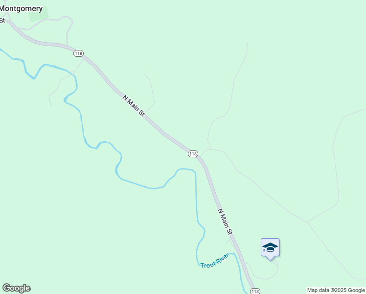 map of restaurants, bars, coffee shops, grocery stores, and more near Vermont 118 in Montgomery