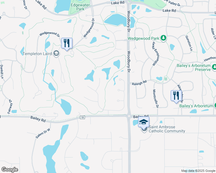 map of restaurants, bars, coffee shops, grocery stores, and more near 9686 Wellington Court in Woodbury