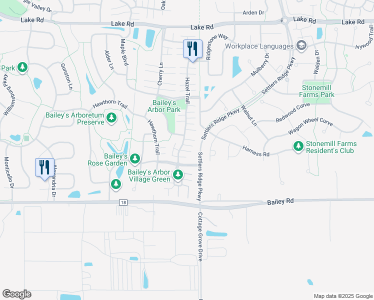 map of restaurants, bars, coffee shops, grocery stores, and more near 3775 Hazel Trail in Woodbury