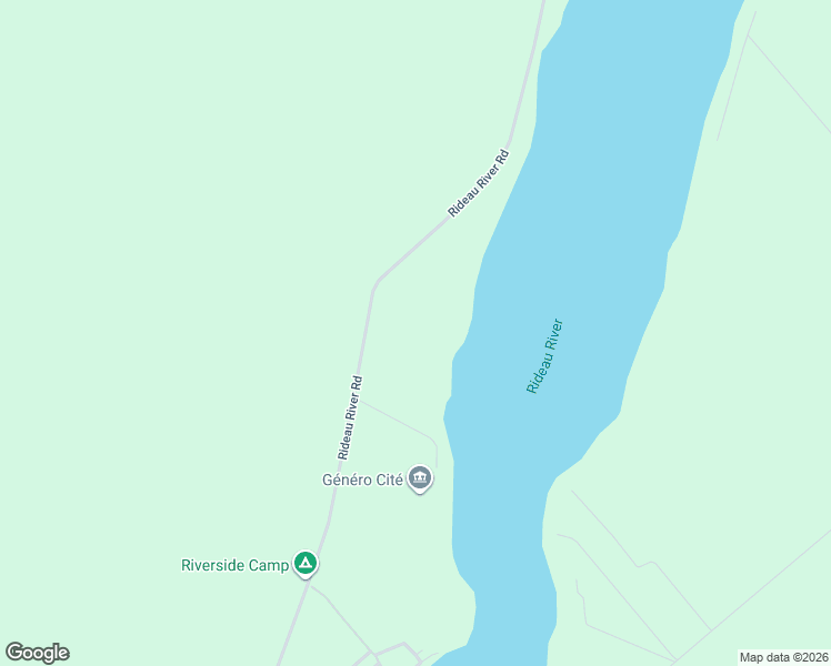 map of restaurants, bars, coffee shops, grocery stores, and more near 571 Rideau River Road in Merrickville