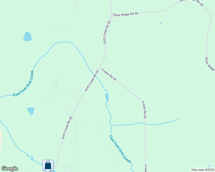 map of restaurants, bars, coffee shops, grocery stores, and more near 3643 Frazer Road Southeast in Sublimity