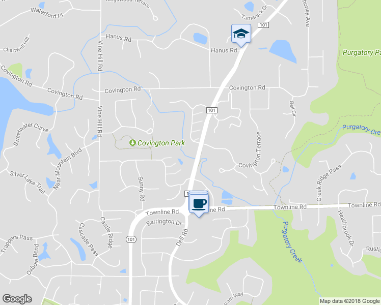 map of restaurants, bars, coffee shops, grocery stores, and more near 6008 County Road 101 in Minnetonka