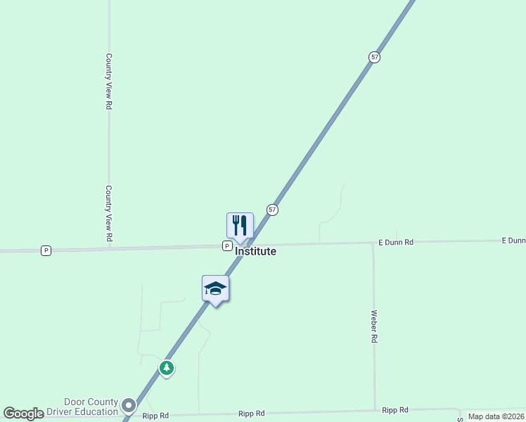 map of restaurants, bars, coffee shops, grocery stores, and more near 4627 Wisconsin 57 in Sturgeon Bay