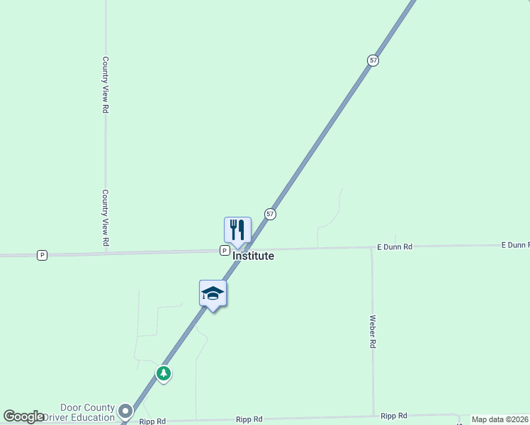 map of restaurants, bars, coffee shops, grocery stores, and more near 4627 Wisconsin 57 in Sturgeon Bay