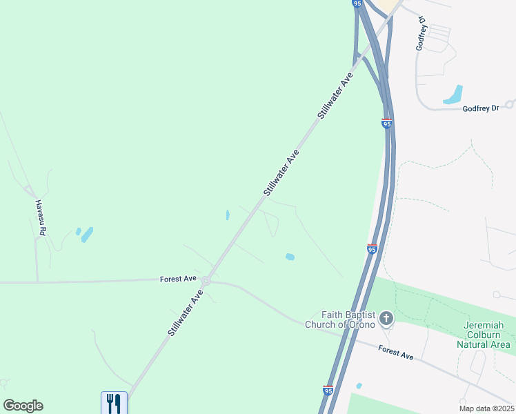 map of restaurants, bars, coffee shops, grocery stores, and more near 8 Schoppe Drive in Orono