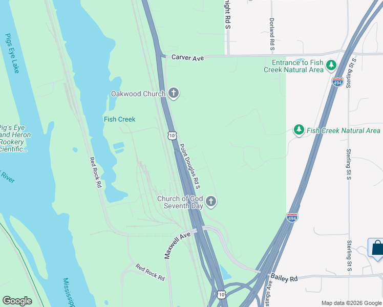 map of restaurants, bars, coffee shops, grocery stores, and more near 1538 Point Douglas Road South in Saint Paul