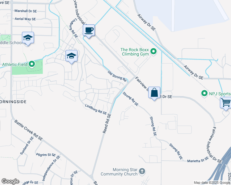 map of restaurants, bars, coffee shops, grocery stores, and more near 4051 Reed Road Southeast in Salem