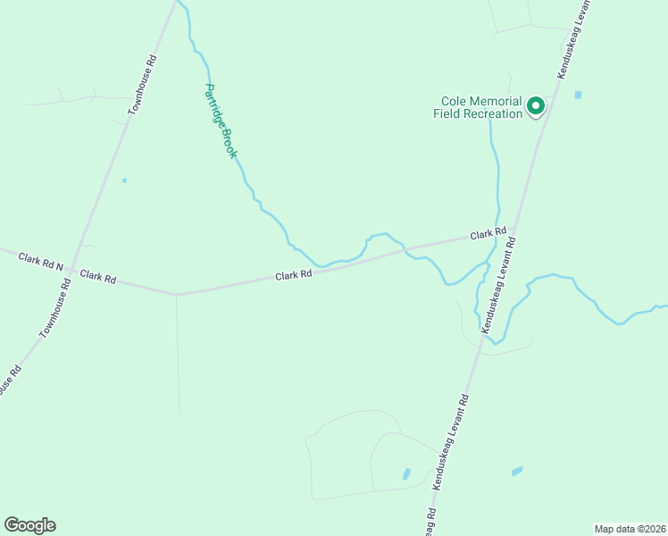 map of restaurants, bars, coffee shops, grocery stores, and more near 95 Clark Road in Kenduskeag