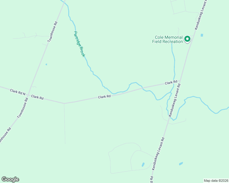 map of restaurants, bars, coffee shops, grocery stores, and more near 95 Clark Road in Kenduskeag