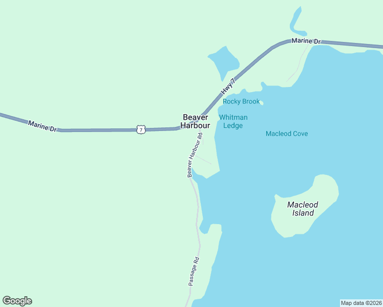 map of restaurants, bars, coffee shops, grocery stores, and more near 46 Beaver Harbour Road in Port Dufferin