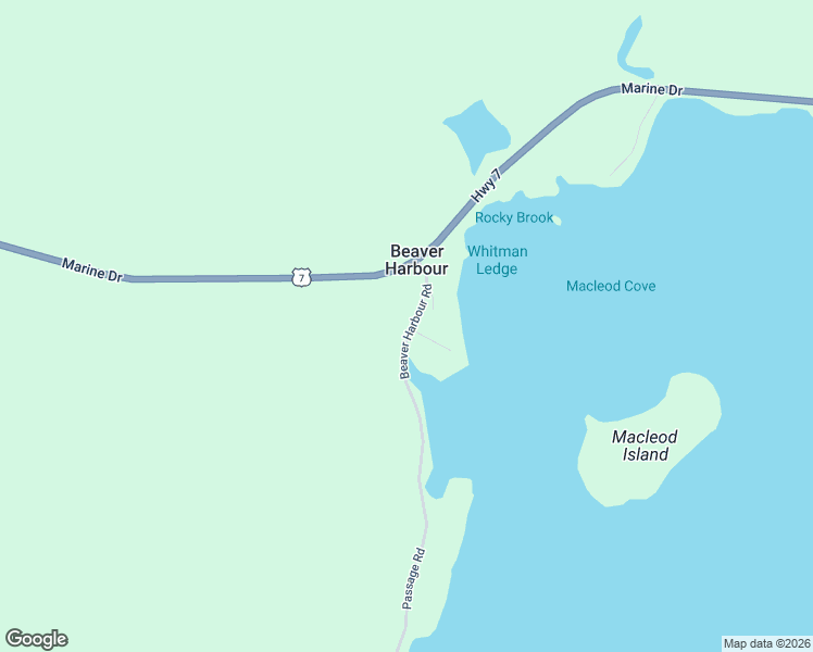 map of restaurants, bars, coffee shops, grocery stores, and more near 46 Beaver Harbour Road in Port Dufferin