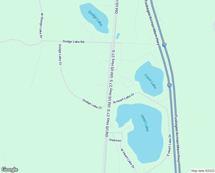 map of restaurants, bars, coffee shops, grocery stores, and more near 3781 Dodge Lake Court in Gaylord