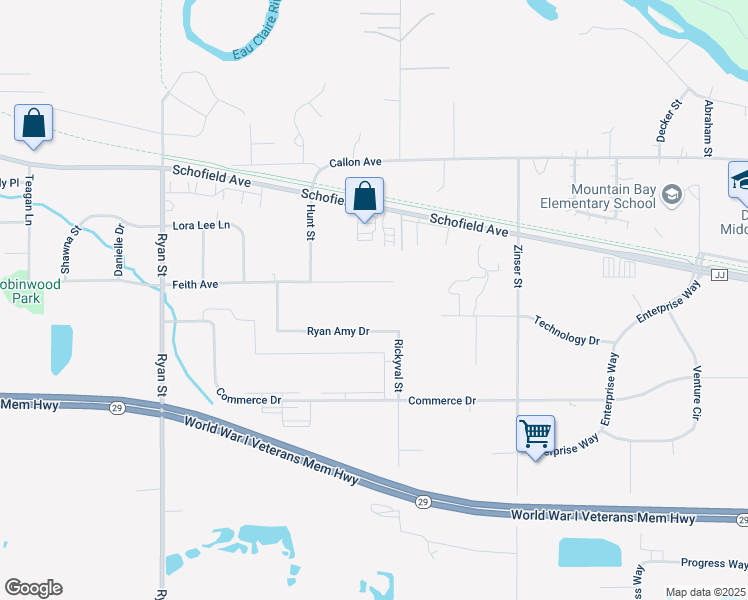 map of restaurants, bars, coffee shops, grocery stores, and more near 7603 Feith Ave in Weston