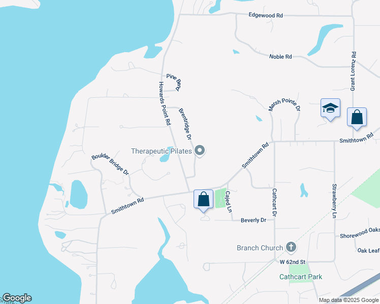 map of restaurants, bars, coffee shops, grocery stores, and more near 5810 Brentridge Drive in Shorewood