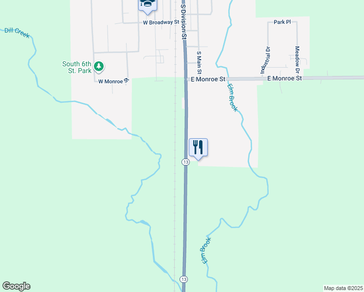 map of restaurants, bars, coffee shops, grocery stores, and more near N13241 State Highway 13 in Colby