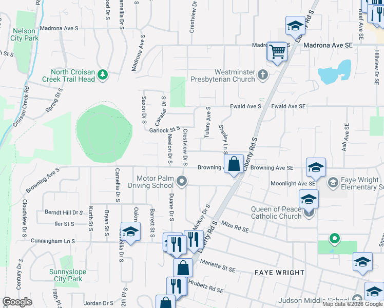 map of restaurants, bars, coffee shops, grocery stores, and more near 806 Charles Avenue South in Salem