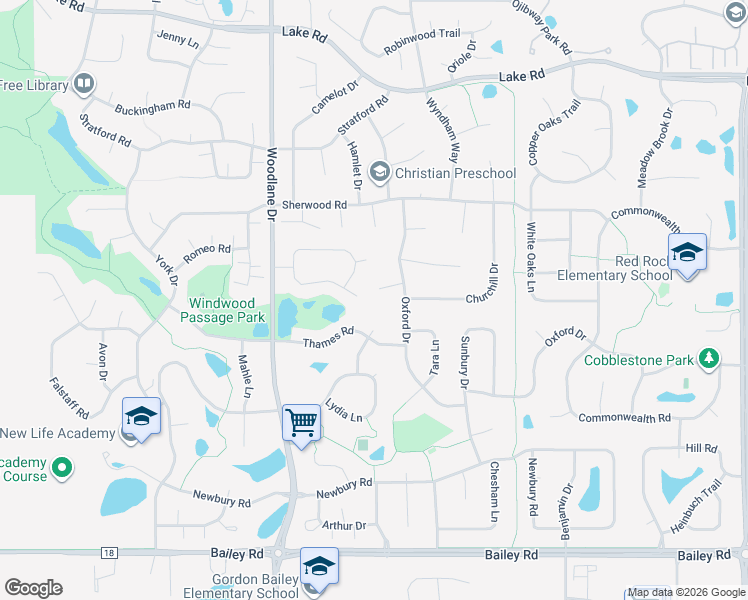 map of restaurants, bars, coffee shops, grocery stores, and more near 7208 Thames Circle in Woodbury